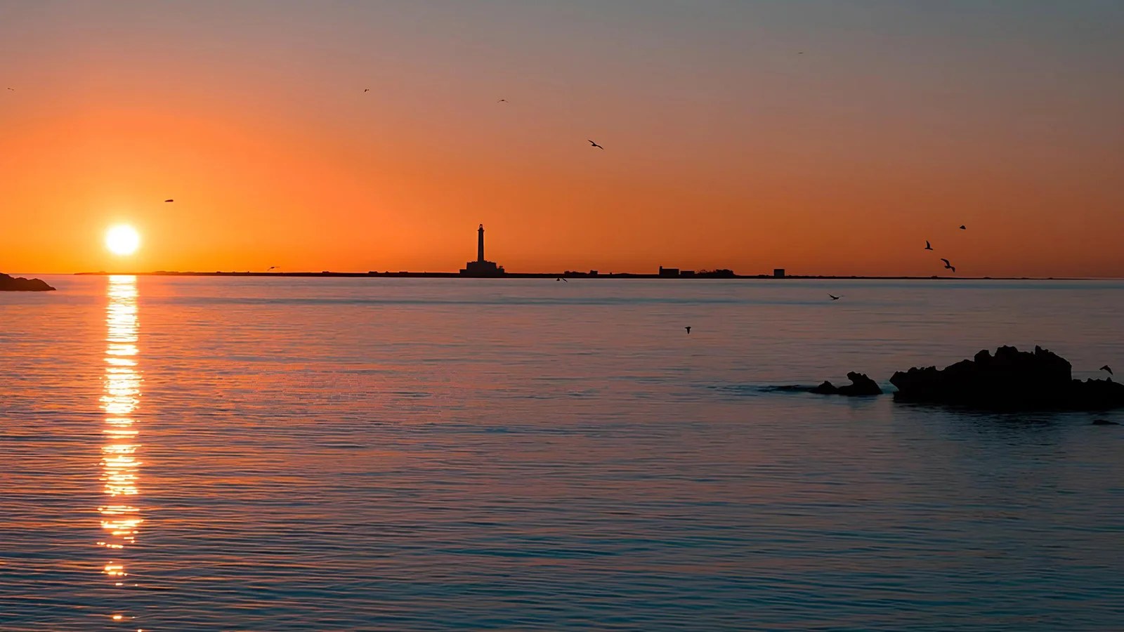 Tramonto sul mare a Gallipoli