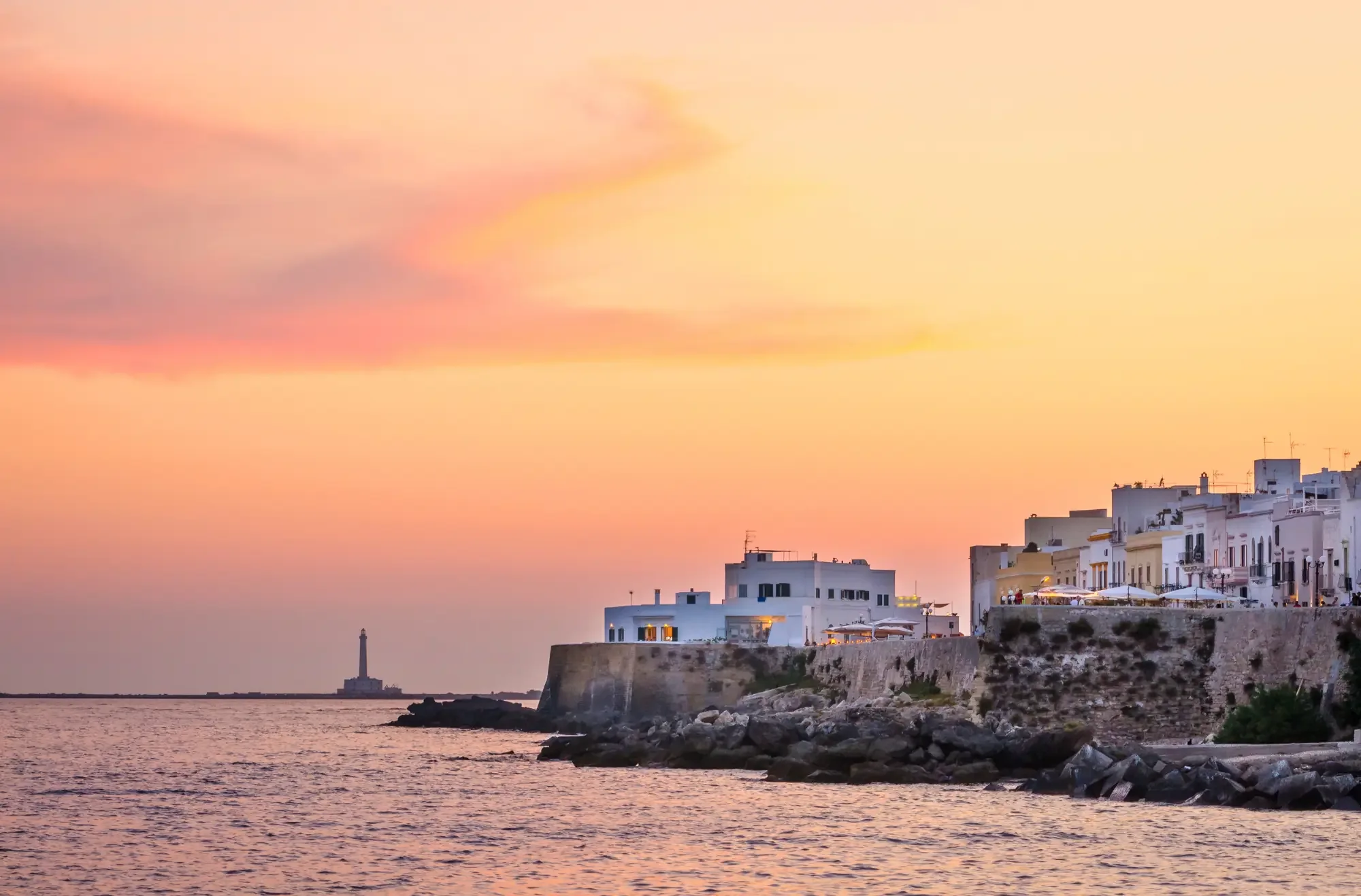 Centro storico Gallipoli al tramonto